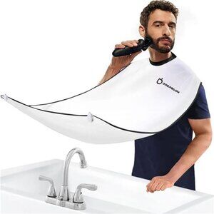 Beard Bib Apron, Beard Hair Clippings Catcher for Shaving and Trimming for Men
